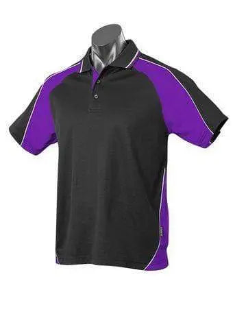 Aussie Pacific Panorama Men's Polo Shirt 1309 Casual Wear Aussie Pacific Black/Purple/White S